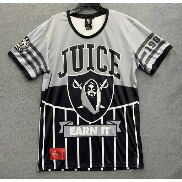 Eight & Nine MFG Co  Graphic Tee Shirt Juice Earn It Tupac 2Pac crewneck Vtg - Picture 2 of 16